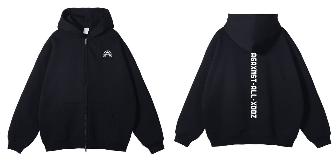 AGAXNST•ALL•XDDZ Signature Zip Hoodie