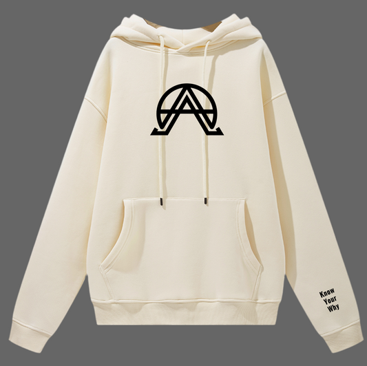 "Know Your Why" Cream Hoodie Edition.