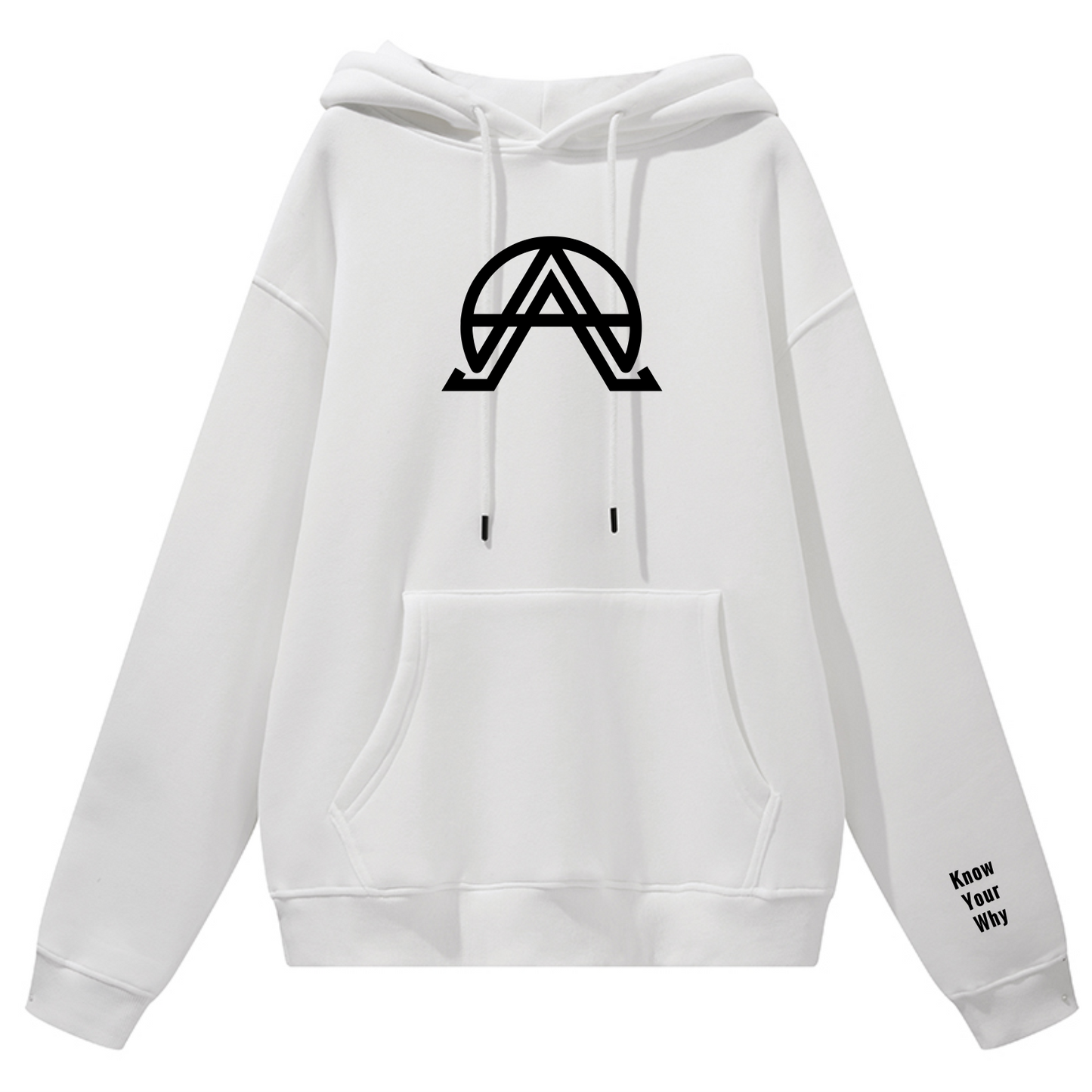 "Know Your Why" White Hoodie Edition.